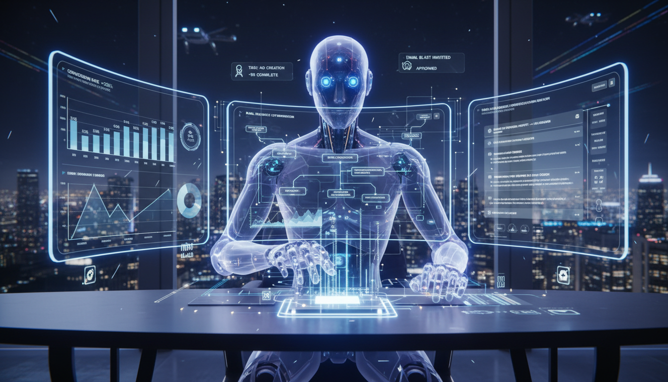 자율적으로 마케팅 캠페인을 관리하는 AI 에이전트 이미지