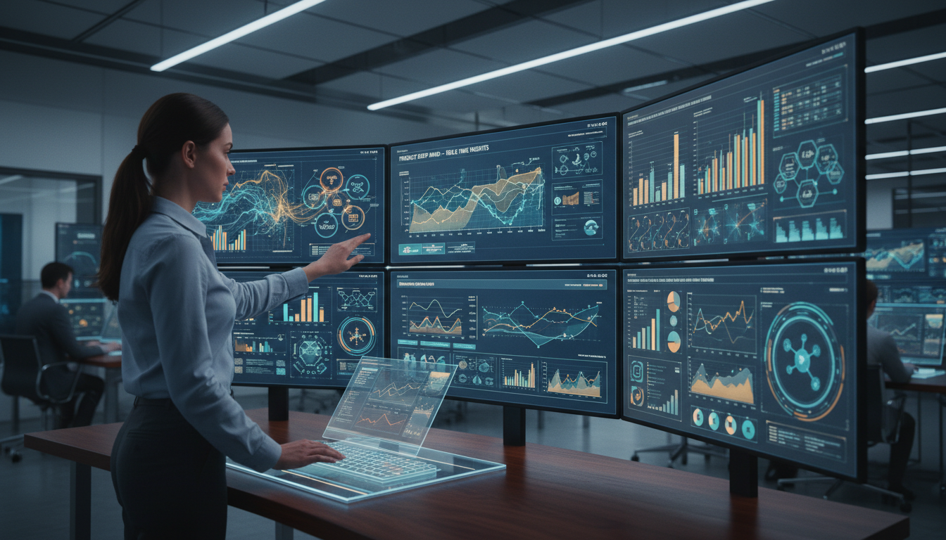 데이터 분석과 시각화 AI 툴을 이용하는 분석가의 모습